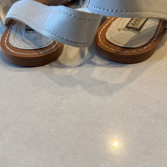 Zara women’s white tassel sandals size 40, new without tags adjustable leather. - Picture 7 of 8